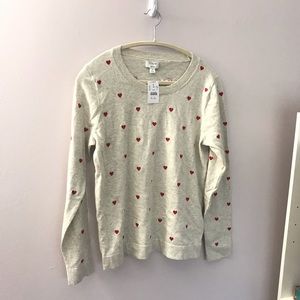 Embroidered heart Teddie sweater